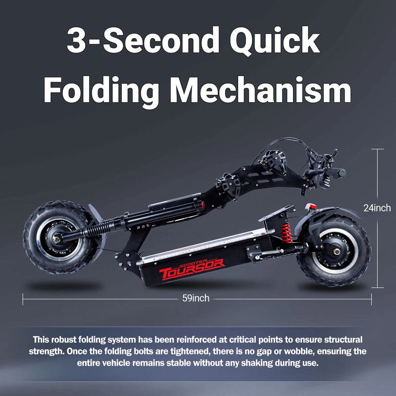 Toursor X14 Pro | Electric Scooter (E-Scooter) | Dual 5000W • 72V 40Ah Samsung Battery • 62 MPH • 13” Off-Road Tyres | Sold by Rydiqo®