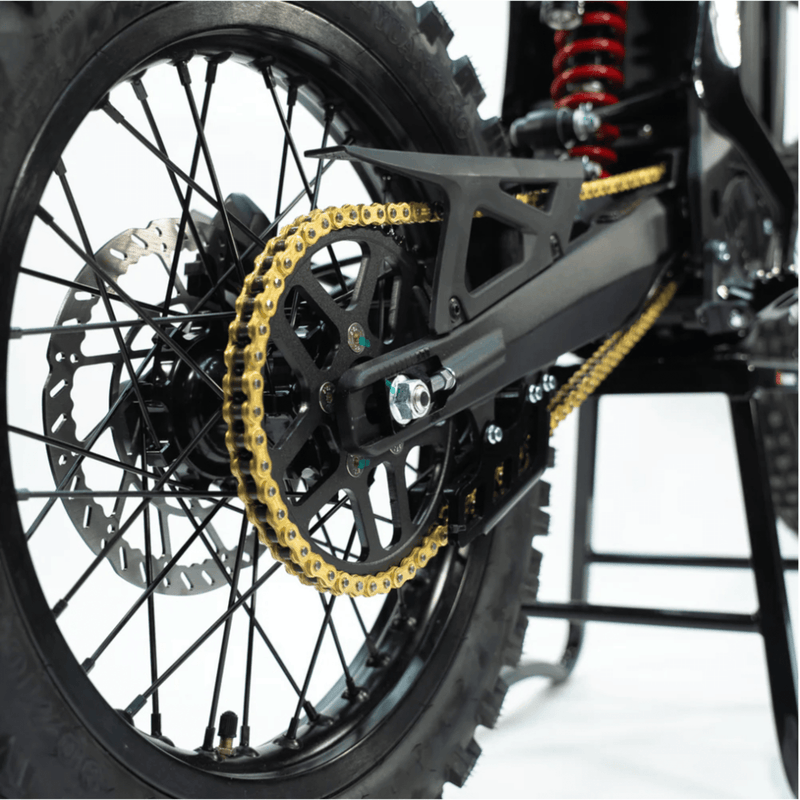 Arctic Leopard XE Pro S | Electric Dirt Bike | 20kW • 72V 55Ah Battery • 62 MPH • 19”/16” Off-Road Wheels | Sold by Rydiqo®