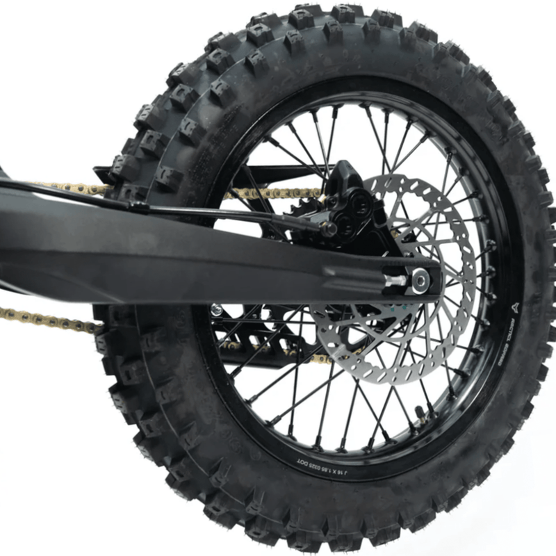 Arctic Leopard XE Pro S | Electric Dirt Bike | 20kW • 72V 55Ah Battery • 62 MPH • 19”/16” Off-Road Wheels | Sold by Rydiqo®